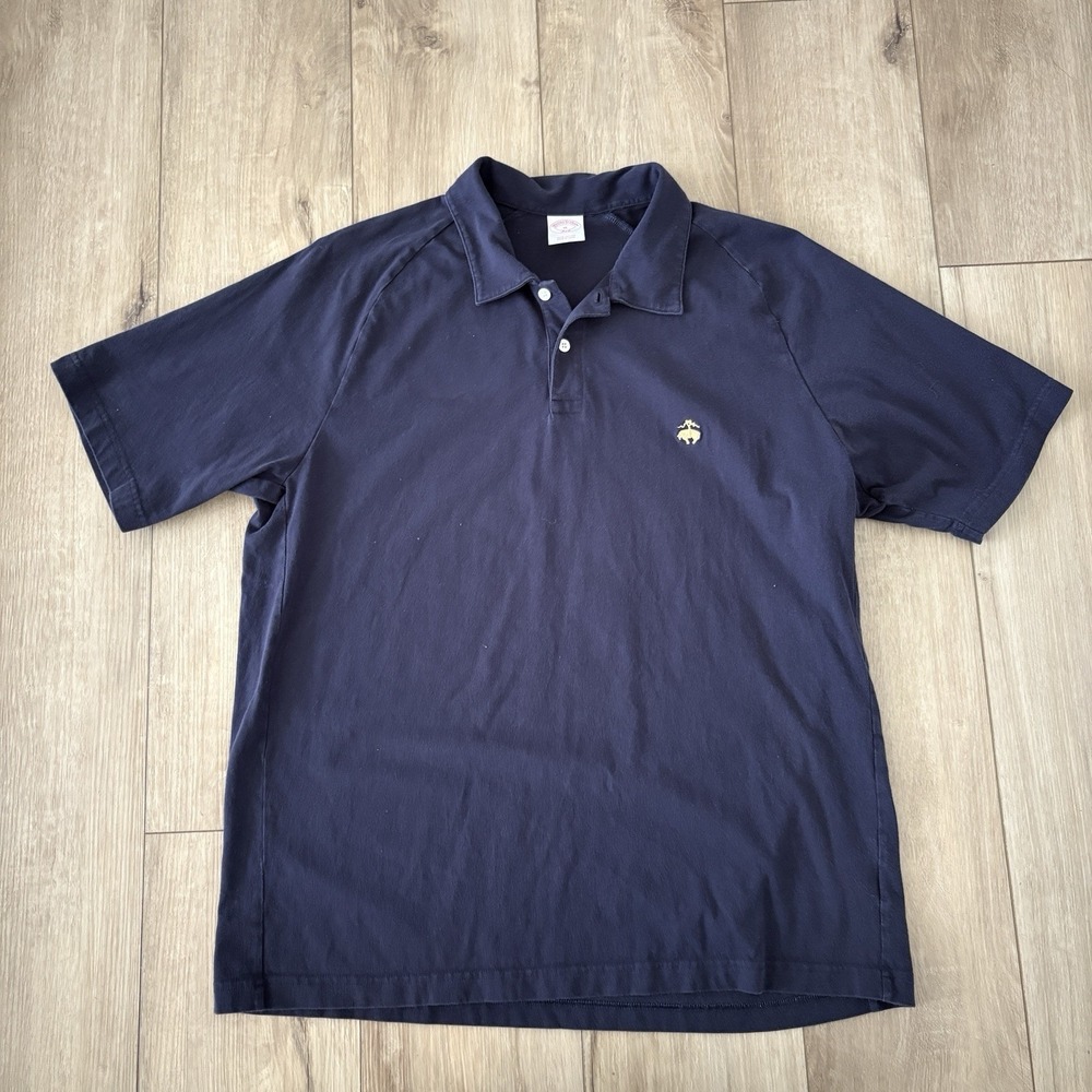 Brooks Brothers 346 Polo Shirt Mens‎ Extra Large XL Navy Short Sleeve Cotton